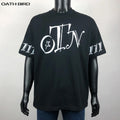 300gsm Thick Cotton Oversized Heavyweight T Shirt Custom Logo Streetwear Men Mock Neck Tee Boxy Blank Printed TShirts for Men