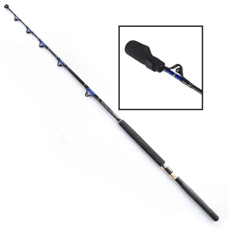 FX Big Game Rod 130LBS Saltwater Heavy Duty Fishing Rod 5+1 Roller Guide Boat Fishing Trolling Fishing Rod