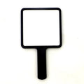 Private Label Vanity Handheld Mini Makeup Mirror Custom Square Beauty Mirror with Foldable Handle Single-Sided Flower Pattern