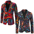Mens Blazers Ankara Styles Jacket African Print Outfits Mexican Ethnic Floral Blazer Wedding Coat Party Wear Suit Jacket