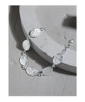 VIANRLA New Arrival 925 Sterling Silver Hammered Discs Charm Bracelet for Women