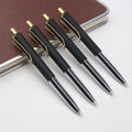 2024 New Stock Pen with Rubber Finish Matte Black Color Golden Clip Pen