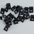 Factory Direct Sales 200 Pieces Per Pack Digital Woven Label  Clothing Size Label  Clothing Woven Brand Label