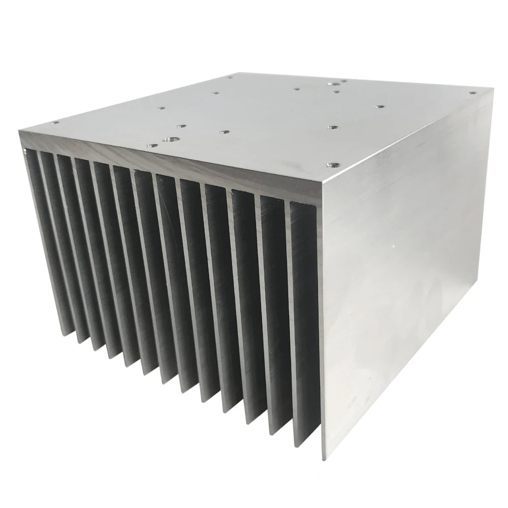 Extruded Aluminium High Cooling Fin Heatsink 111.5(W)*76(H)*110(L)mm Custom LED Heatsink for Spot Light