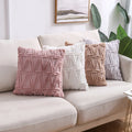 18inch Decorative Throw Pink Soft Plush Embossed Pillowcases PV Velvet Cushion Cover Pillow Cases Covers for Sofa Home Decor