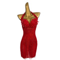 Luxury Chains Diamond Birthday Wedding Banquet Bodycon Dress Dancer Wear Women Prom Gown Female Sexy Backless Night Club Dress