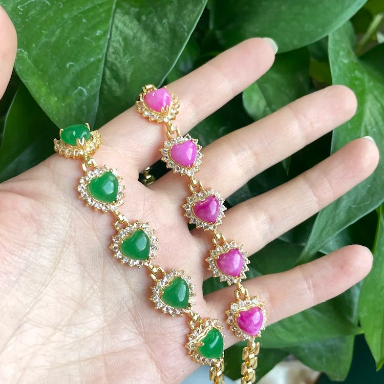 2026 New Natural Jade Bracelets Charms Gemstone Jewelry Bracelet for Women