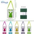 Subbank 2023 New Wholesale Linen Blank Easter Bunny Basket Easter Bunny Bags Candy Gift Bag Sublimation Easter Baskets