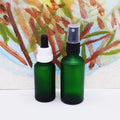 Custom Serum Perfume Diffuser 100 ml  Frosted Green Essential Oil Bottle for Packaging