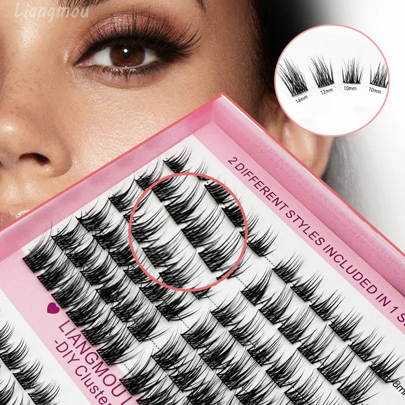 Private Label Lift Effect DIY Individual Cluster Eyelash Extension Flutter Tail Winged Fox Style DIY Lashes Extension