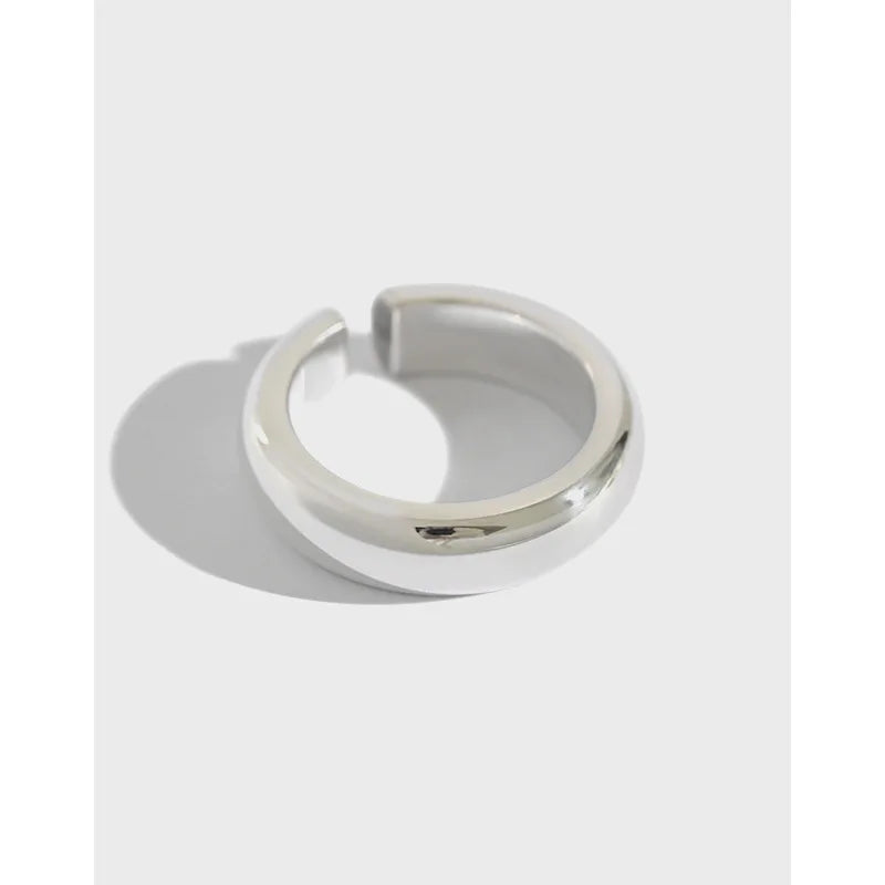 New Design Jewelry 990 Sterling Silver Simple Heavy Solid Rings for Women JA291