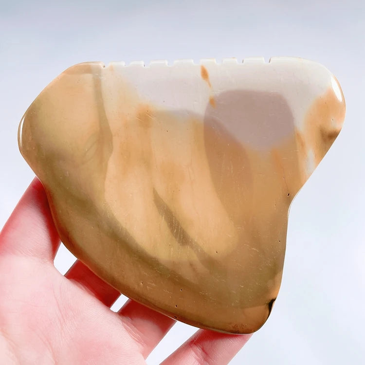 Huiying Custom New Design Gua Sha Tool Mookaite jasper Guasha Scraping for Face Beauty