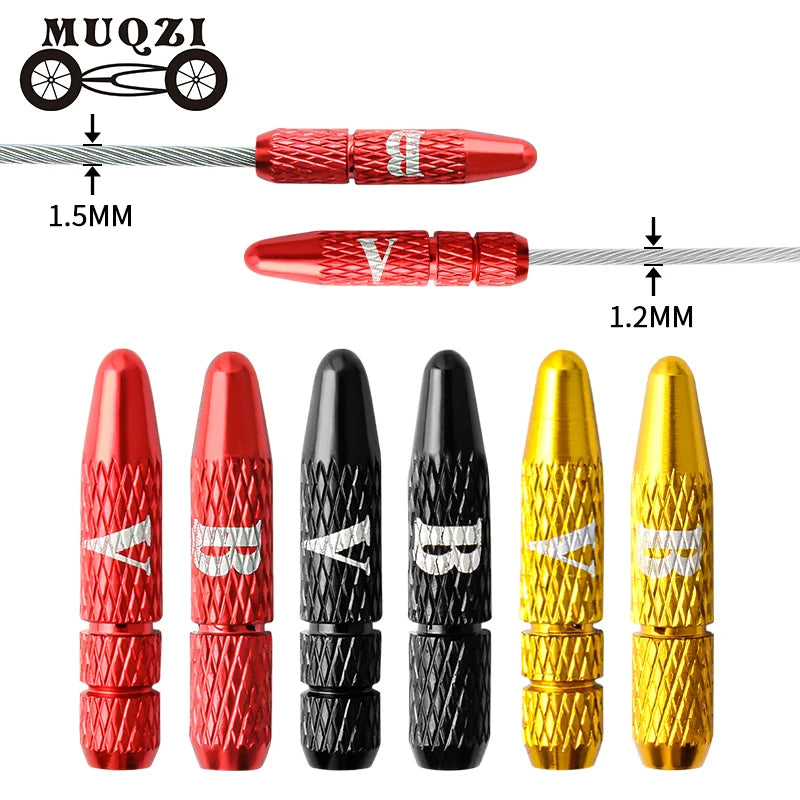 MUQZI Aluminum Bike Brake Shifter Inner Cable Tips Cap Cycling Parts Mountain Road Bicycle Cable End Caps