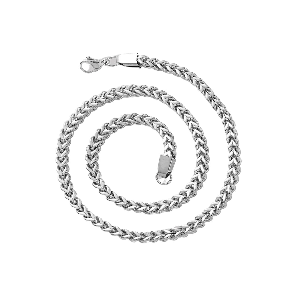 SSeeSY Wholesale Chain Manufacturer Hip Hop 18k Gold Plated Men Stainless Steel Jewelry 5mm Horsewhip Chain Necklace for Men