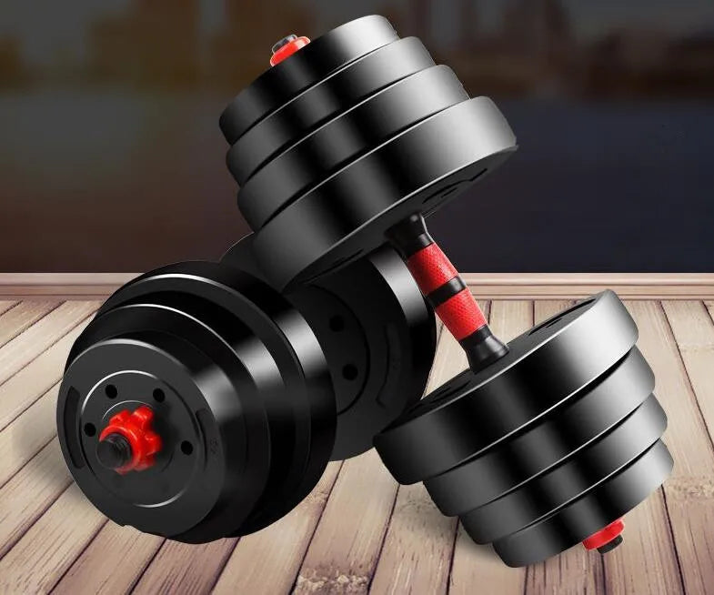Plastic Cement Material Dumbbells Barbell Set 20KG 30KG 40KG