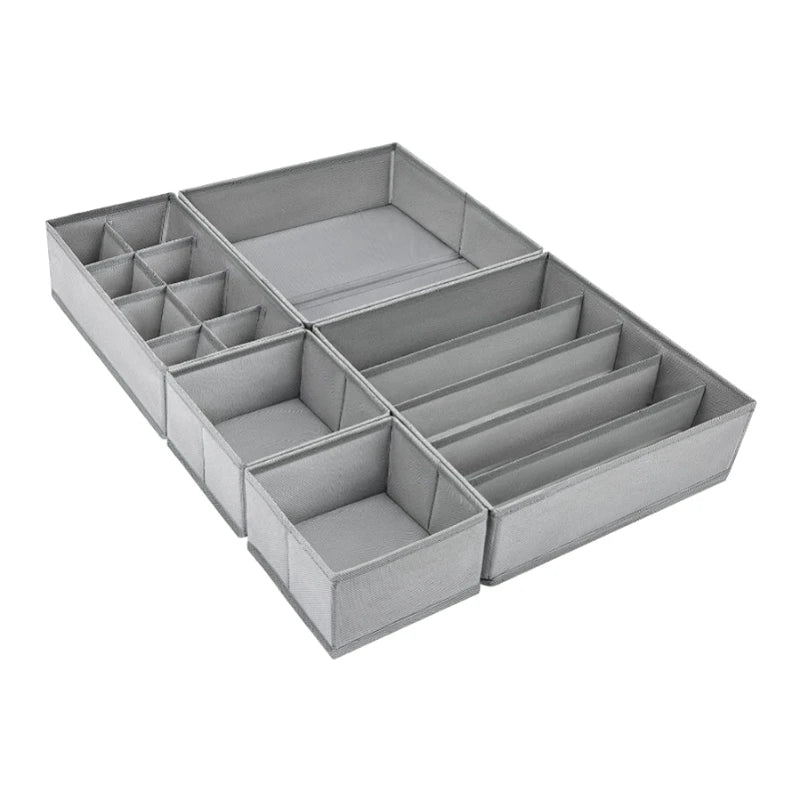 5 Pack Non-Woven Fabric Foldable Multifunction Storage Cubes Underwear Storage Bins for Wardrobe and Closet