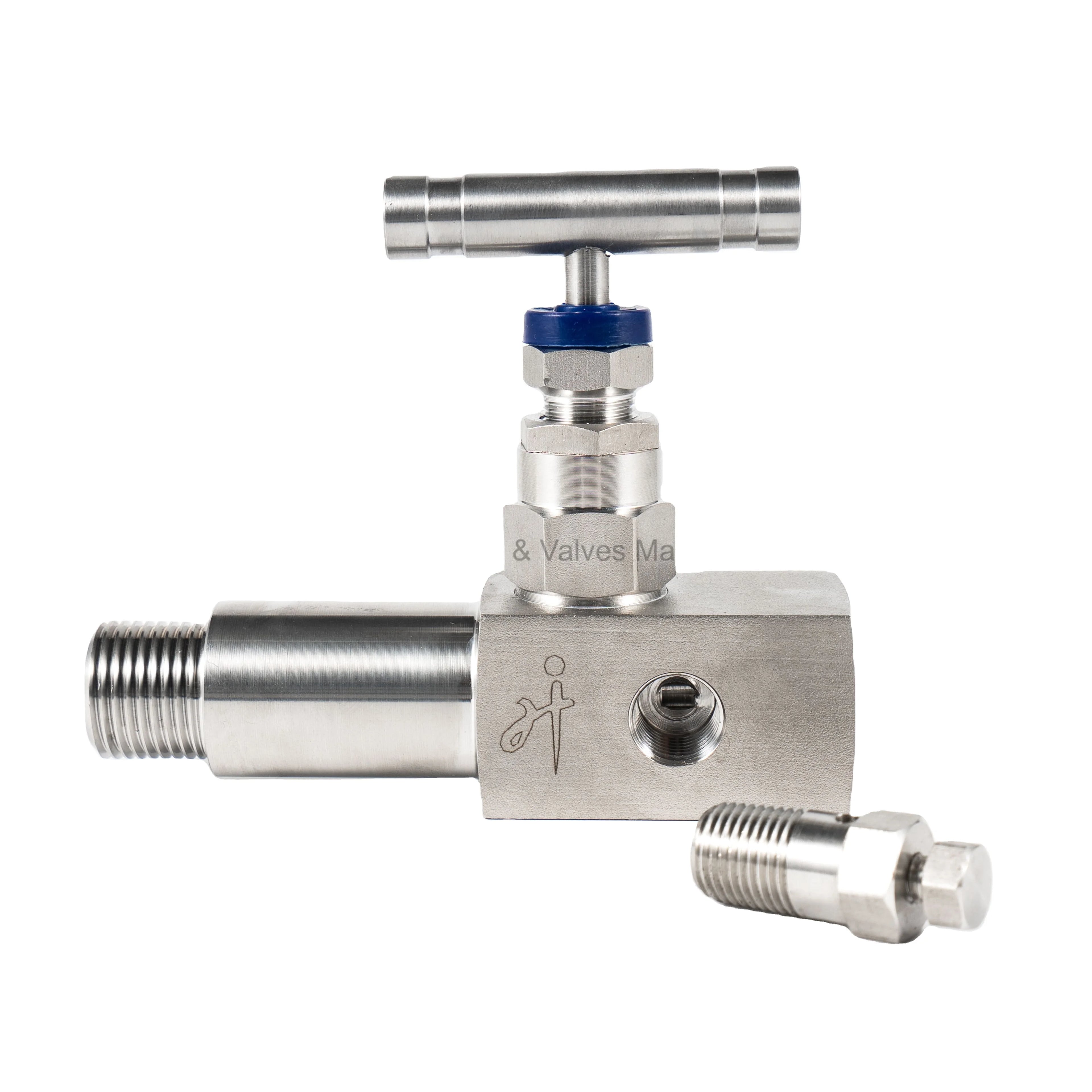 316L Stainless Steel 6000psi Male to Female Thread 1/2" NPT Lagging Extension Body Gauge Valve