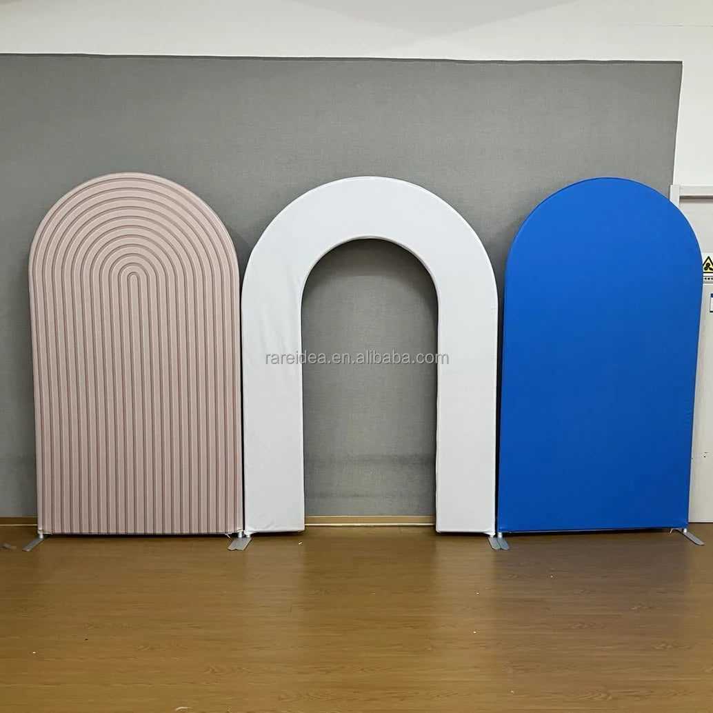 Printed Color Wedding Arch Cover Backdrop Stand Combination for Wedding Backdrop Decoration