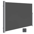Modern Style Outdoor Patio Zip Screen Blinds Windproof Manual Roller with Steel Frame PC Coated Polyester Sail Material Awnings
