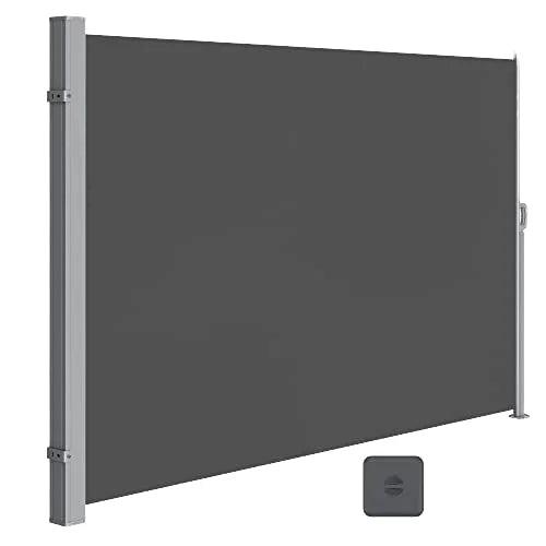 Modern Style Outdoor Patio Zip Screen Blinds Windproof Manual Roller with Steel Frame PC Coated Polyester Sail Material Awnings