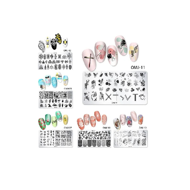 NAP001 Nail Art Templates 12*6cm Stainless Steel Stamper Stamping Plate Design Flower Animal Seal Manicure Tool TAMAX Brand 12