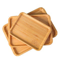 New Style Home Rectangular Melamine Tableware Set Tray Luxury Bamboo Wood Grain Melamine Serving Tray