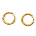 Personality Embossed Earring Stainless Steel Circle Earrings Gold Plated Women Jewelry
