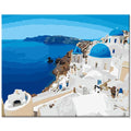 Modern Hand Painted Oil Wall Art Decor Greek Sea for Love Canvas Painting Featuring Still Life Landscape Animal Themes-Souvenirs