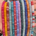 5x8mm Enhanced Multi Colors Chalcedony Beads Abacus Shape Stone Rondelle Beads for Jewelry Making