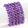 Wholesale 8mm Round Natural Amethyst Beads Strands