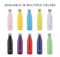 Watersy Double Wall Vacuum Insulated 17oz/500ml Cola Shape Flasks Custom Powder Coated Thermos Sports Bottle