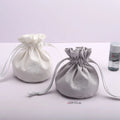 Eco-friendly Recyclable Cotton Linen Pouch for Candle Chage Reusable Embroidery Printed Gift Packaging with Stickers