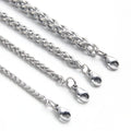 2.5/3/4/6MM Waterproof Men/Women Jewelry Accessories Silver Plated 316L Stainless Steel Keel Chain Figaro Necklaces