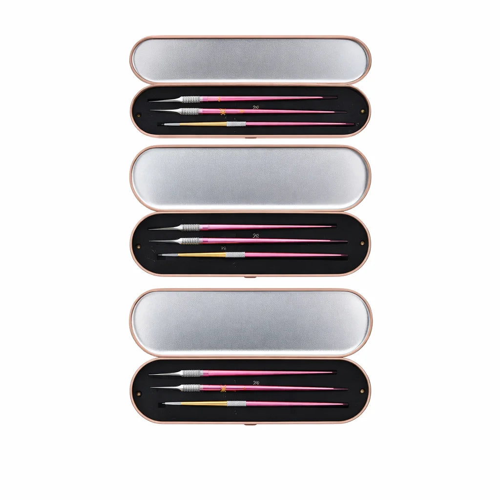 Customized Logo Lash Tweezers with the Fiber Tip for Professional Eyelash Extension From Eyelash Wholesale