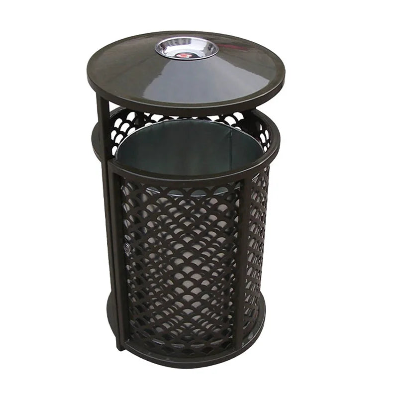 Outdoor Wire Mesh Garbage Trash Can Outside Street Metal Rubbish Litter Bin Apartment Building Public Steel Recycle Dust Bin