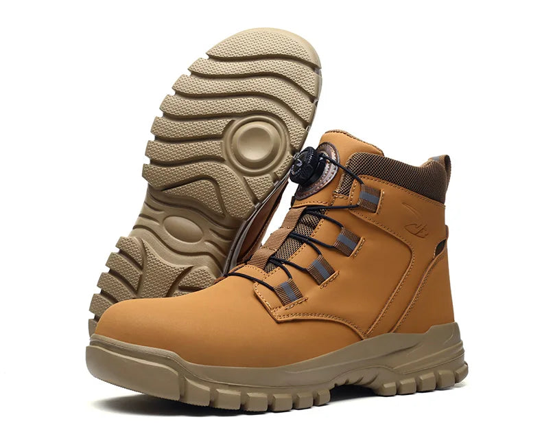 Disnen 682 Indestructible Impact Resistant Puncture Resistant Work Fashion Construction Safety Boots Steel Toe Men Safety Shoes