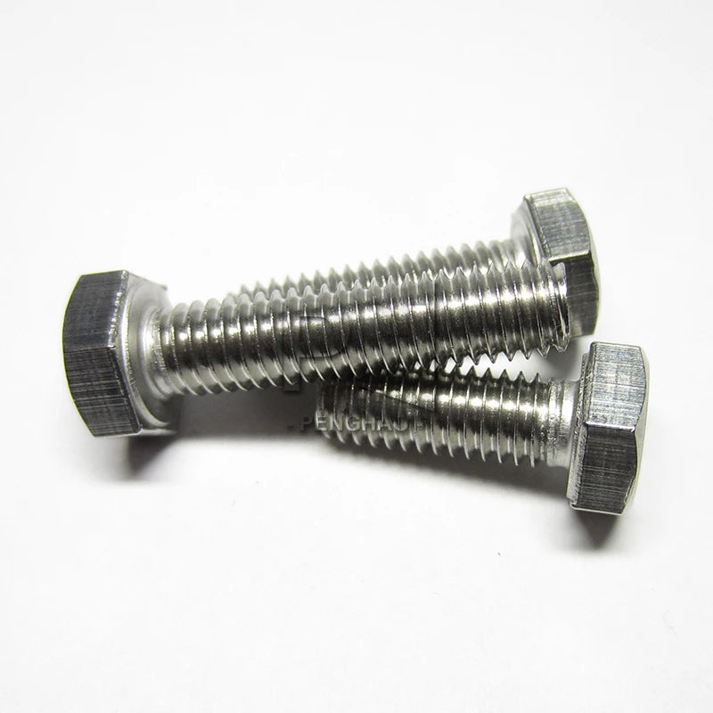 M4 M5 M6 M8 Stainless Steel Hexagonal Screws Outside Hex Bolt DIN933 Bolts for Electrical Machine Equipment Wheel Construction
