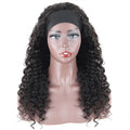 Hot Selling Perruque Bandeau Afro Head Band Wigs Short Puff Synthetic Black Hair Wig With Color Turban Attached