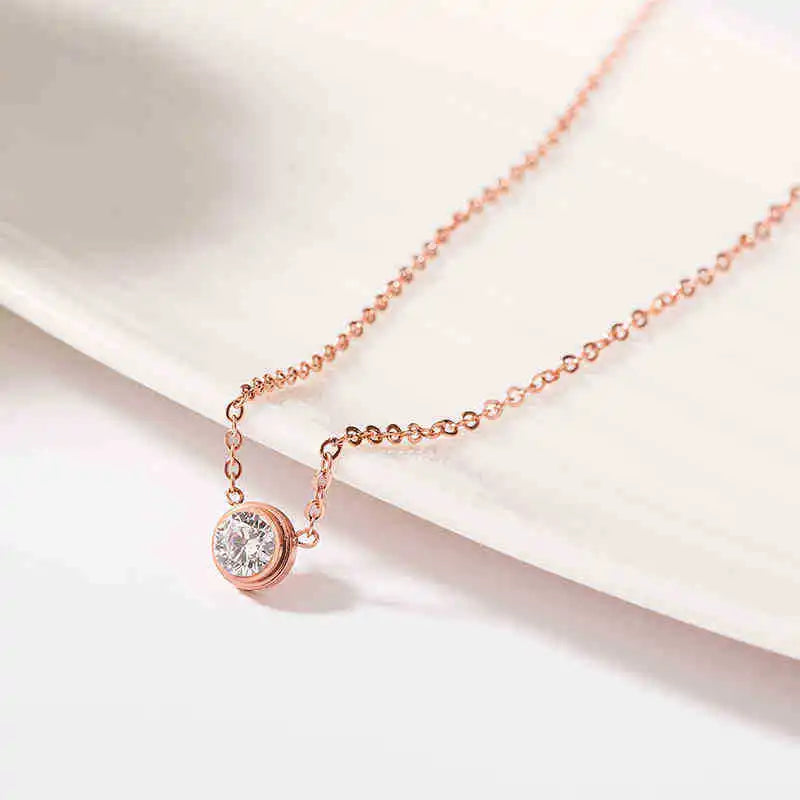 Shining Mini Diamond Choker Necklace Women Fashion Jewelry 18k Gold Plated Necklaces Jewelry for Women Girls