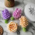 J10-261 DIY Lavender Car Diffuser Stone Aromatherapy Pendant Flower Moulds for Candle Making