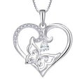 Heart Butterfly Pendant Necklace Fine Jewelry S925 Sterling Silver Heart Cubic Zirconia Necklace Wholesale