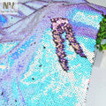 Nanyee Textile 5mm All Over Ice Blue Iridescent Sequin Fabric