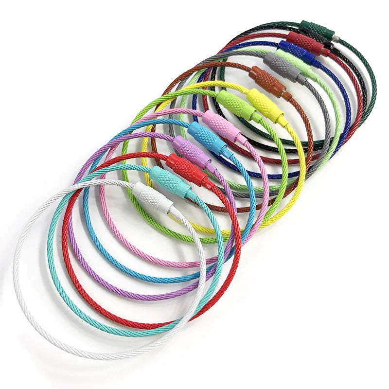 Wholesale Diy Keychains Accessories Stainless Steel Circle Ring Color Keychain Hardware