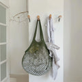 Foldable Mesh Cotton Grocery Tote Eco-friendly Bags Cotton Net Shopping Bag