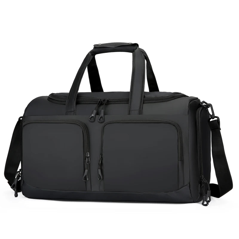 2023 New High Capacity Men Fashion Gym Bag Outdoor Travel Waterproof Hand Bag with Shoe Compartment