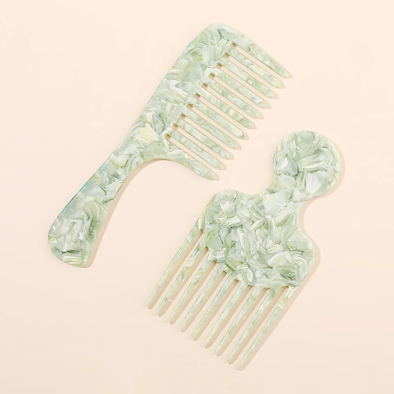 Midairy 3000+ Custom Color Logo Personal Care  Anti Static Cleaning of Acetate Board Tortoiseshell Comb Wide Tooth Comb