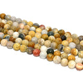 Natural Gemstones Round Chrysanthemum Stone Loose Beads 6/8/10mm Sizes for Jewelry Making Stranded Unit