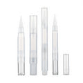 High Quality Transparent Plastic Empty Cosmetic Pen with Brush for Skincare & Nail Polish Oil Use Labeling 1-4ml Volumes