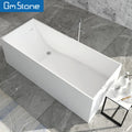 Surface Bathtub Freestanding Soaking Bath Tub Stone Resin Modern Bathtub Bathroom Bathtub Solid White GM OEM ODM Hotel 3 PCS