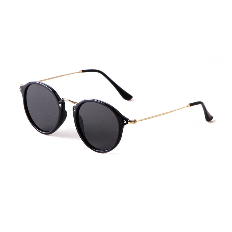 STORY STY9704 Vintage Style Round Frame Sunglasses Metal Temples Optical Glasses Blue Light Blocking Computer Glasses